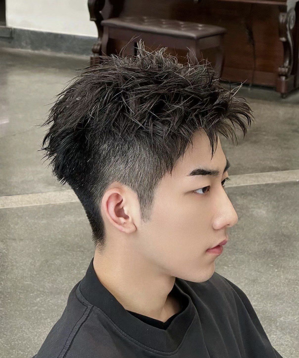 钢夹 #自然蓬松男士卷发 #男士烫发