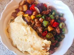 茄子肉丁小公鸡双拼拌面-文三里屯面馆(三里屯店)