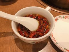 现炸辣椒油-北京老门框爆肚涮肉馆(凤城六路店)