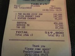 账单-Bamboo Bar & Grill Restaurant