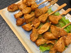 炸猴头菇串-莲华素食府