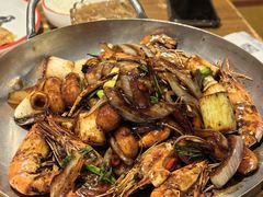黑胡椒芝士年糕虾-新白鹿餐厅(龙游路总店·杭帮菜名店)
