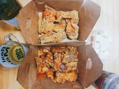 炸鸡翅一半一半-富乐满韩国正宗炸鸡韩国料理(虹泉路店)