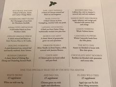 菜单-The Ritz Restaurant