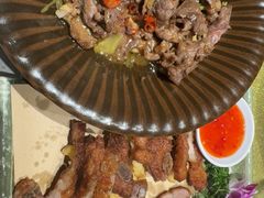 小炒黄牛肉-秋色客家菜(流塘店)