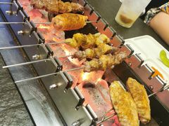 羊肉串-長壹旋转烤吧 农家鸡火锅