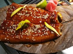 碳烤蒲叶烧鳗鱼-蜜桃花开·中西融合菜E&W(南长街店)