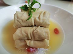 鸡汁荠菜百叶包-玫瑰厅上海菜(兴国路店)