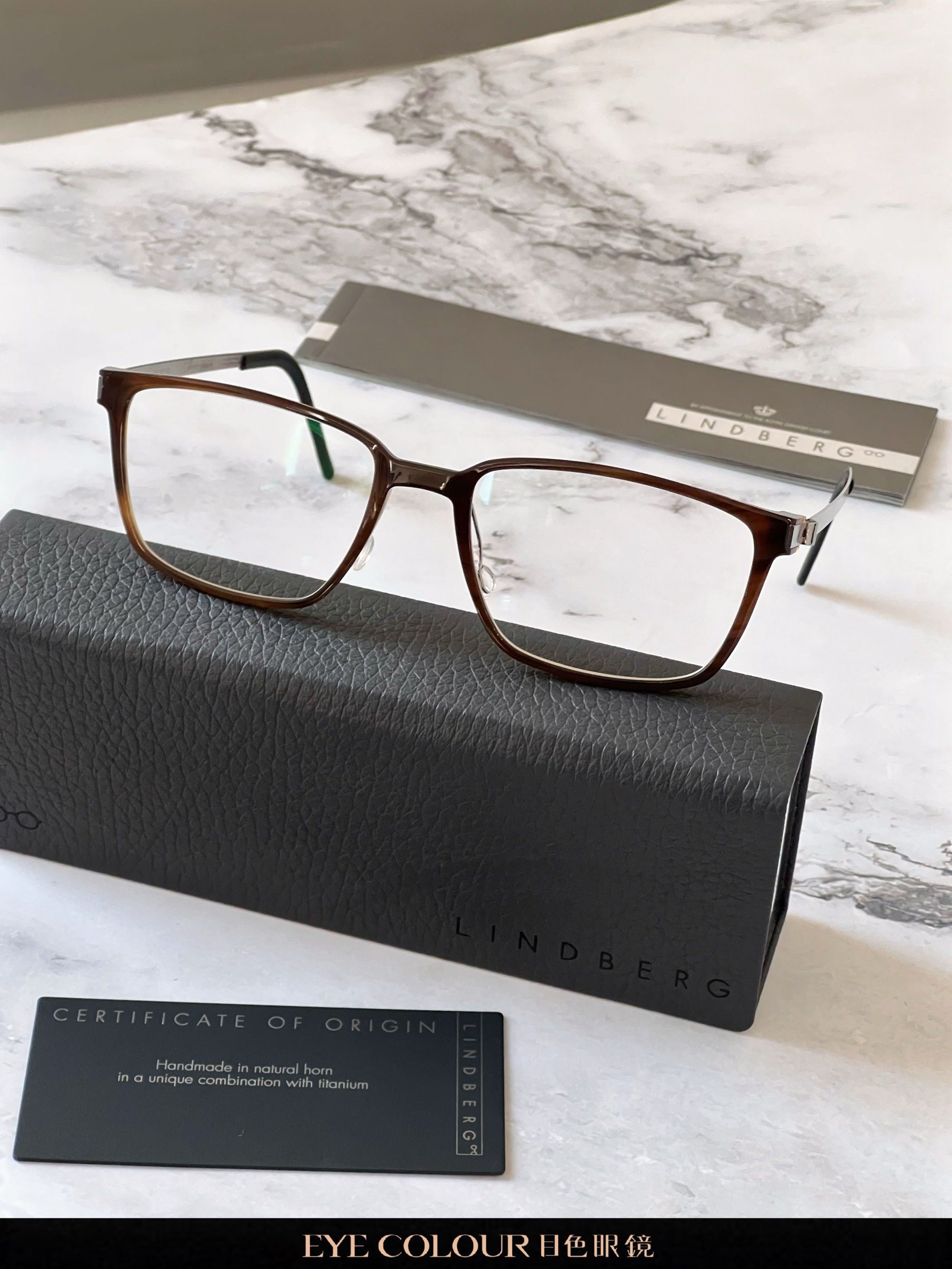 林德伯格|1821 牛角眼镜品味商务精英风范