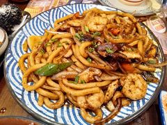 关西虾仁秘炒乌冬-仙隐小鹿料理食堂(沙市人信汇店)