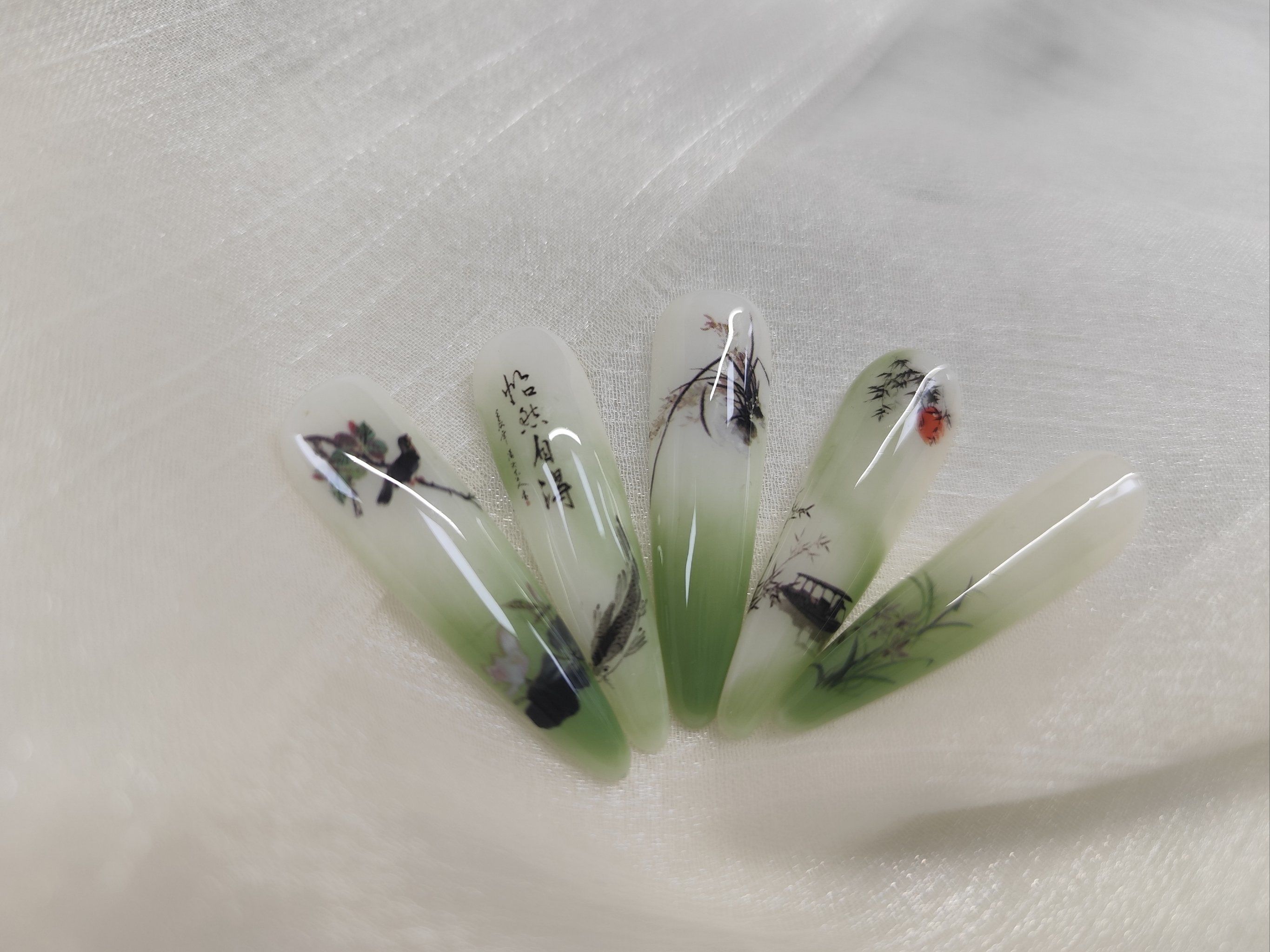 新中式转印纸美甲