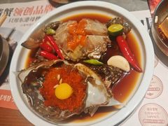 草家招牌酱油蟹-草家酱蟹炭火烤肉店(珲春南路一店)