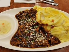 照烧肥牛蛋包饭-玛格萝妮比萨屋(四平店)