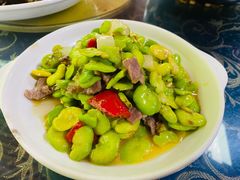 毛豆炒肉-国生茶庄·地道农家菜团建活动