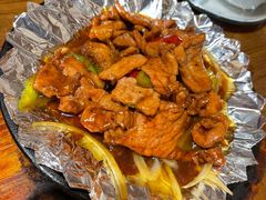 -东来菜馆•手抓海鲜家常菜•海鲜锅贴(鸽子窝店)