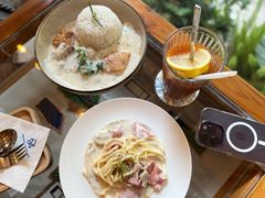 蘑菇培根白汁意粉-西关84·History·Art·Cafe