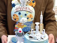 -咖咖熊蛋糕定制·英国蓝风车动物性淡奶油