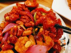 椒香虾仁爆鸡球-陈傻子餐厅(世纪都会店)