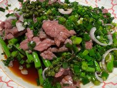 鲜花椒香葱淋黄牛肉-海宝酒家(中山四路店)