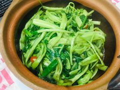 虾酱通菜-凤城康记饭店