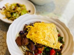 茄子肉丁小公鸡双拼拌面-文三里屯面馆(三里屯店)