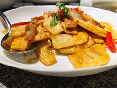虾籽茭白爆黑豚肉-临江宴(陆家嘴店)