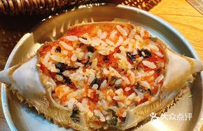 Soy Sauce Crab with Fish Roe Rice