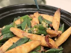 豆酱秋葵炒山药-南拳十三姨·潮汕砂锅粥·粤菜(西单大悦城店)