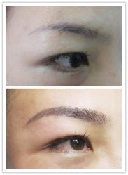 美女客人S小姐 改色及韩式塑眉前后对比-艾妃罗高科美肤美甲美睫健康管理