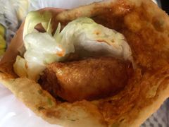 -小红车炸蛋葱油饼