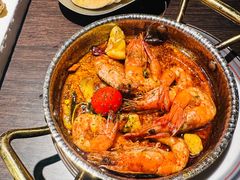 橄榄油蒜香煎虾-庐灶江南·江南菜·四合院Bistro(东直门雍和宫·原华侨宾馆店)