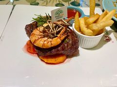 牛油香煎越南虎虾拼三角肥牛扒-美森西餐厅(曙光大道店)