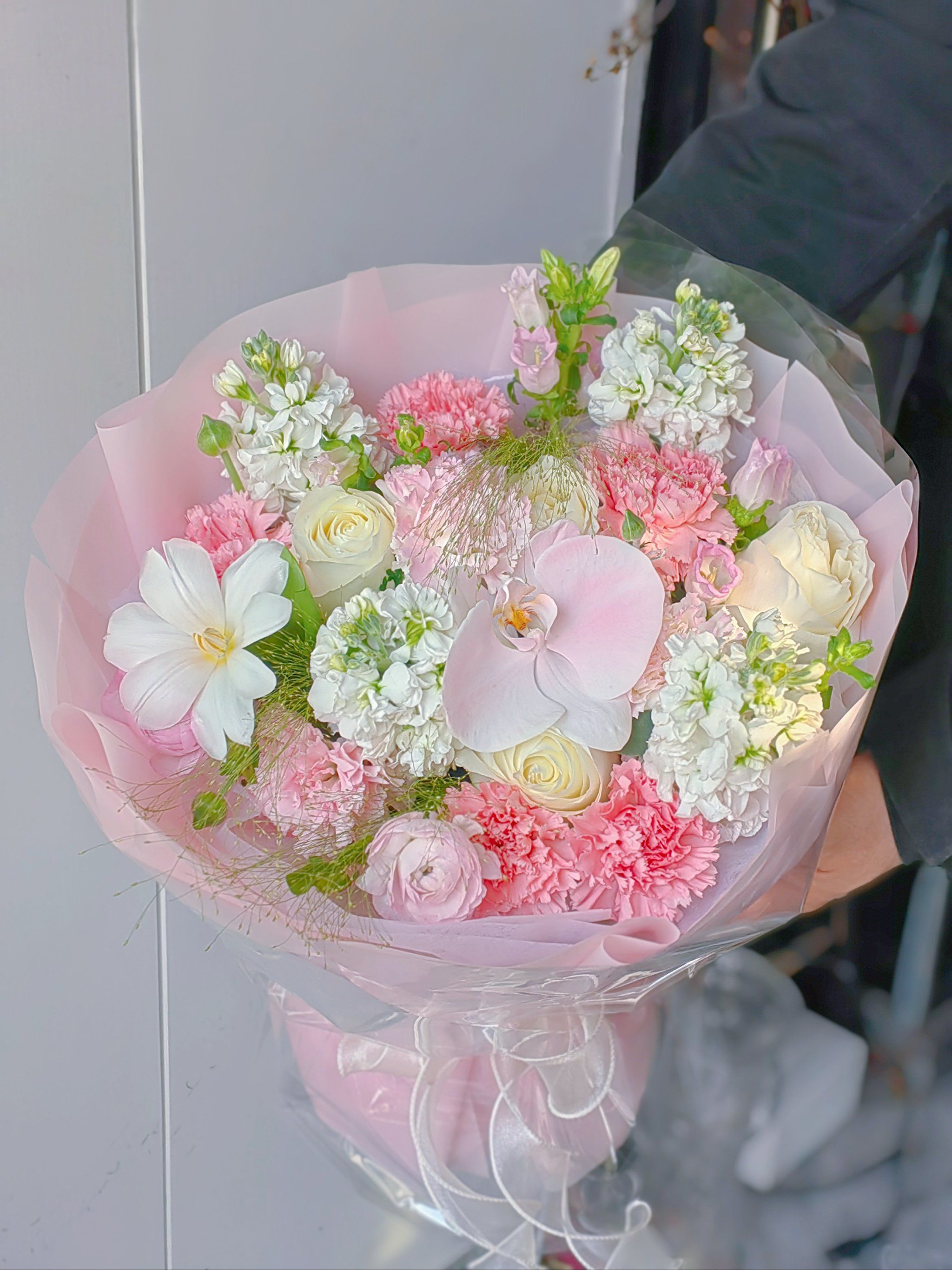 康乃馨花束也可以做的这么美,爱了爱了#发