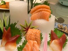 三文鱼北极贝拼盘-沙龙酒家