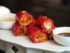 金沙红米脆皮肠-朴墅(西湖青芝坞店·杭帮菜·家宴.14年的店)