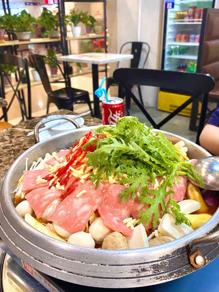 青瓦台烤肉火锅(柯桥聚银时代店)-"突然想吃部队锅,团了一个双人套餐.