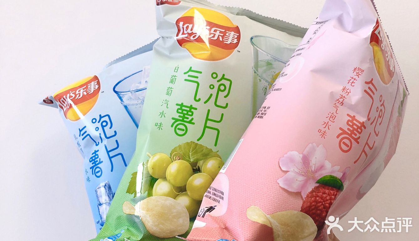乐事气泡薯片春季限定可以吃的汽水