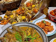 -东来菜馆•手抓海鲜家常菜•海鲜锅贴(鸽子窝店)