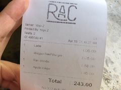 账单-RAC BAR(安福路店)