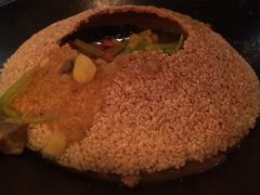 一个锅巴和时蔬-薇酌饮·陕西菜(南门外店)