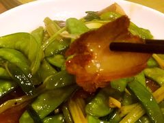 四季豆炒腊肉-松鹤山庄
