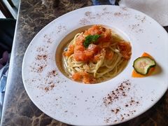 日式蟹肉熏三文鱼奶油细面-Lets burger非常汉堡·环球风味(蓝色港湾店)