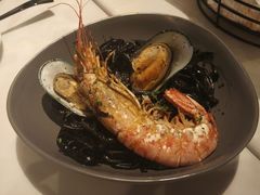 大虾海鲜墨鱼汁扁面-打趸BTC·Breaktime cafe(北京路店)