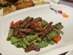 虎皮杭椒爆牛柳-百姓渔村(南中环店)