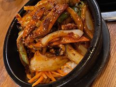 鱿鱼拌饭-包装马车·韩国料理·포장마차