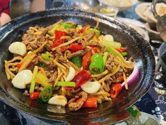 干锅牛肉丝-张关合渣(航空大道店)