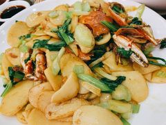 白蟹炒年糕-红灯笼龙凤饭店(宁波老字号店)