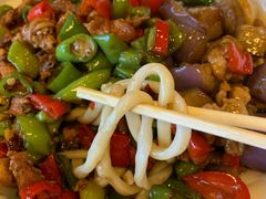 茄子肉丁小公鸡双拼拌面-文三里屯面馆(三里屯店)