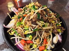 铁板笨豆芽爆肥牛-刘妈菜馆(磁器口店)