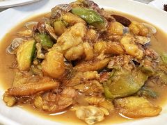 茄子炖蚬子-日丰园海肠水饺·老字号大连海鲜(小平岛总店)